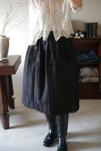 Antique French Handmade Linen Skirt