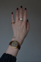 Vintage Gold Tone Signet Ring