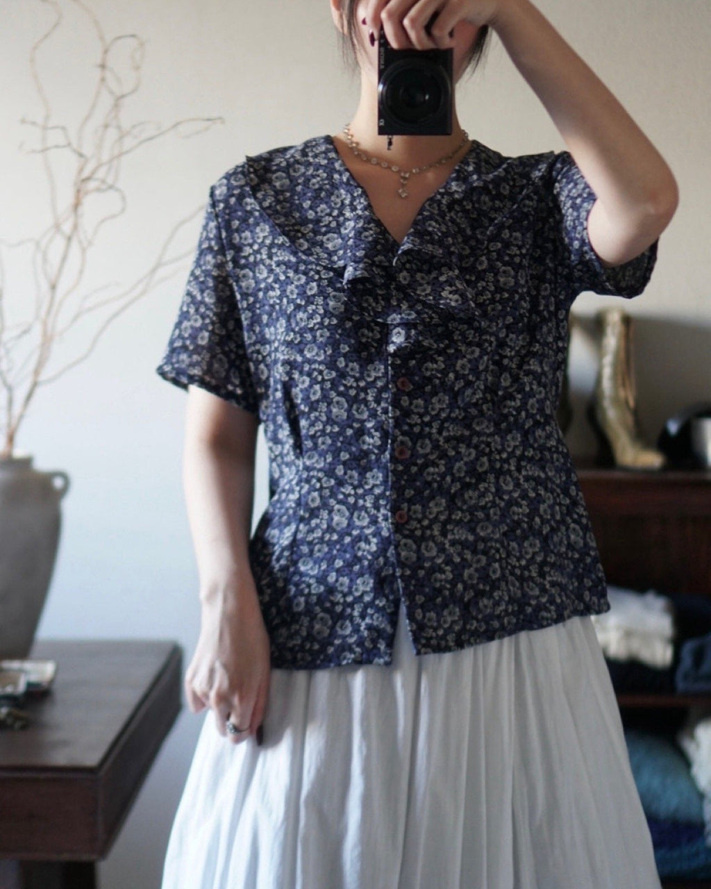 Vintage Small Flower Blouse