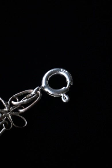 Vintage 800silver Bracelet with Filigree Charm
