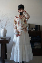 Vintage Printed Chiffon Shirt