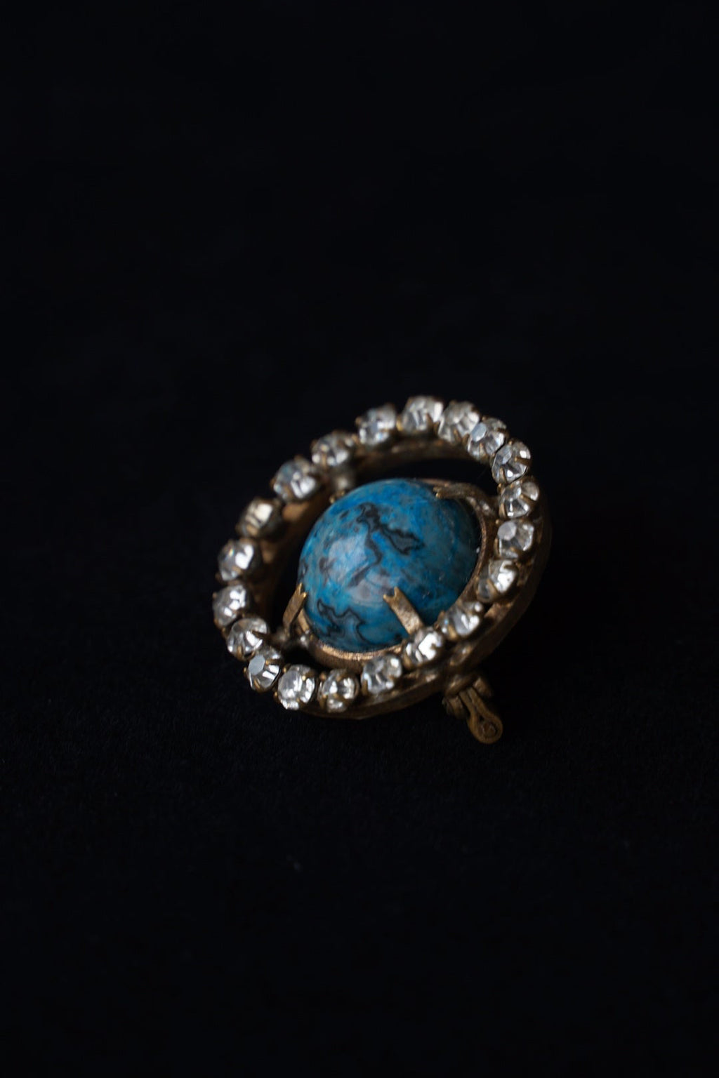 Georgian Blue Stone Pin Brooch