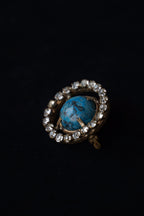 Georgian Blue Stone Pin Brooch