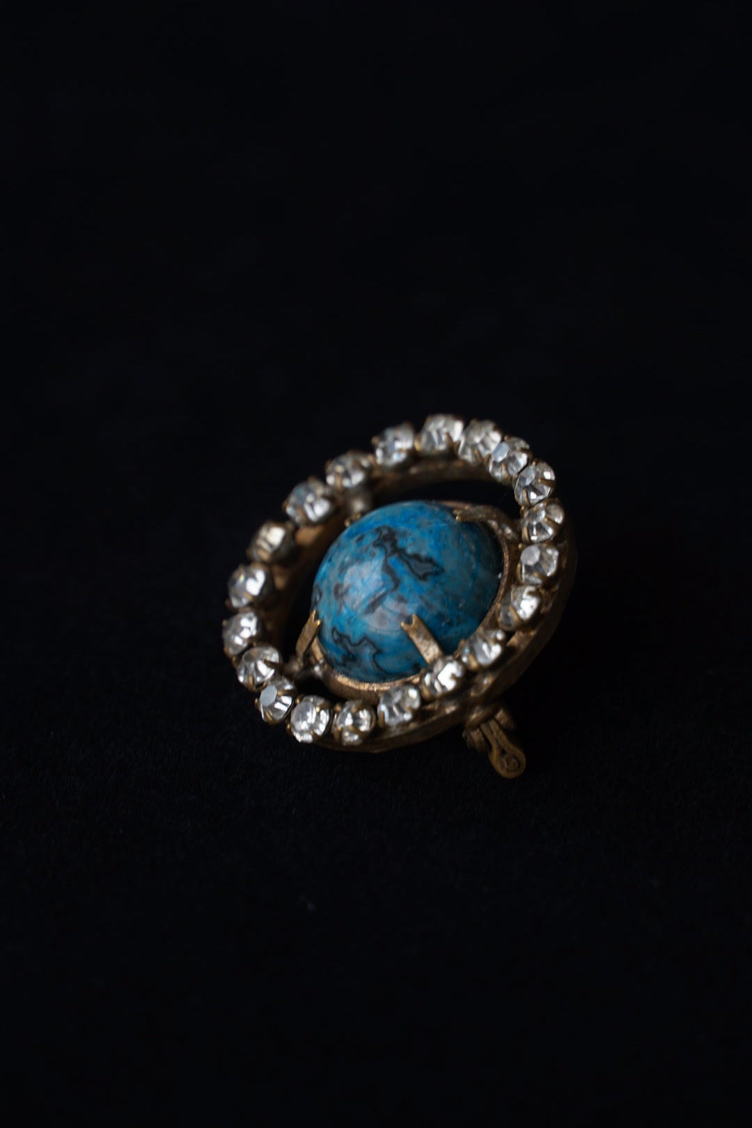 Georgian Blue Stone Pin Brooch