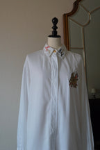 Vintage Embroidered White Shirt
