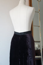 1900's Silk Velvet Tight Skirt