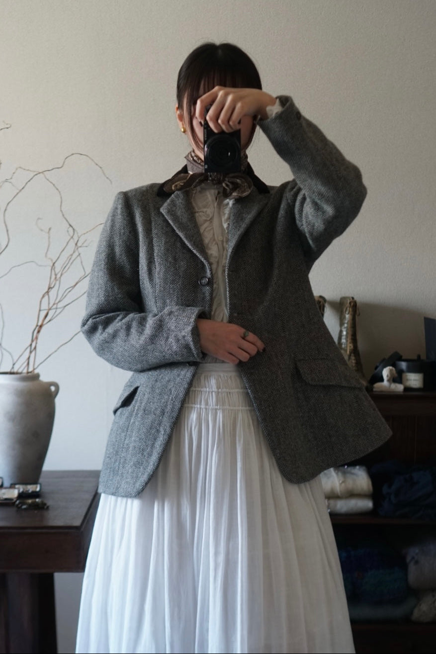 Vintage Grey Herringbone Jacket