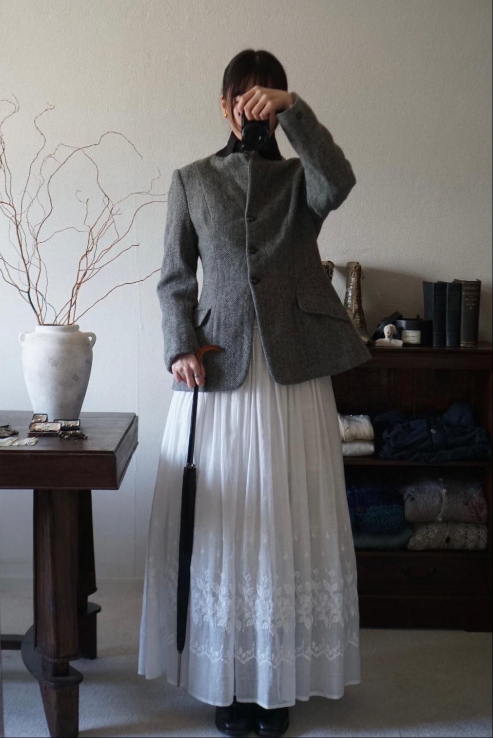 Edwardian Small Flower Embroidery Skirt