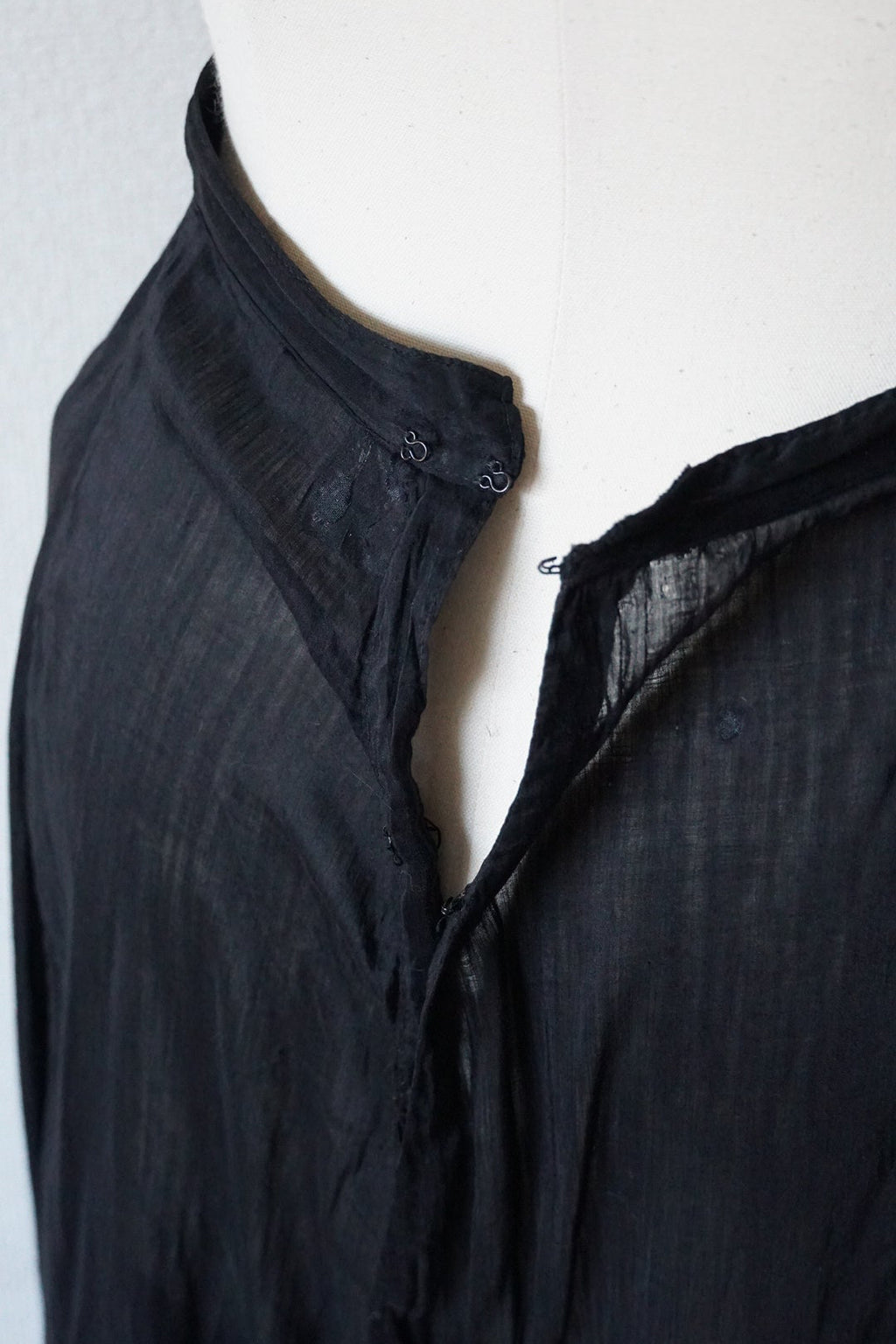 Victorian Black Cotton Slip Skirt