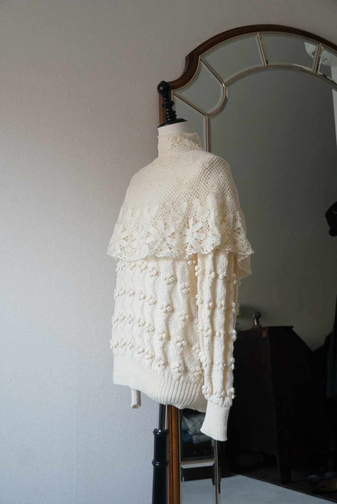 Vintage Crochet Knit with Cape