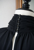1980's Black High Neck Dress