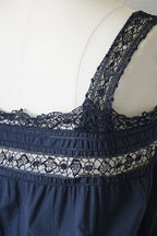 Antique French Black Cotton Dress