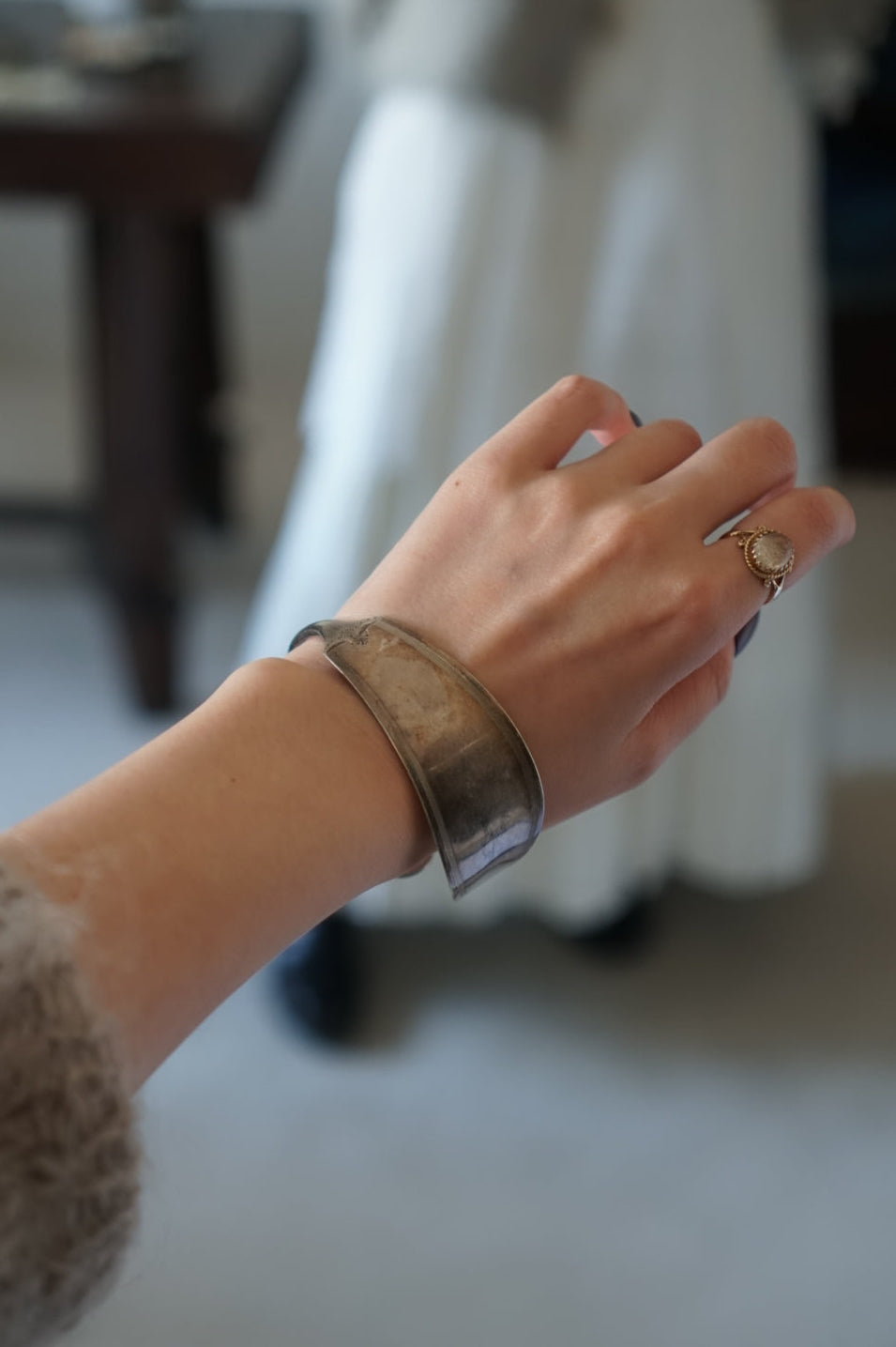 1890's Silver Plated Hallmarked Fish Knife Bangle