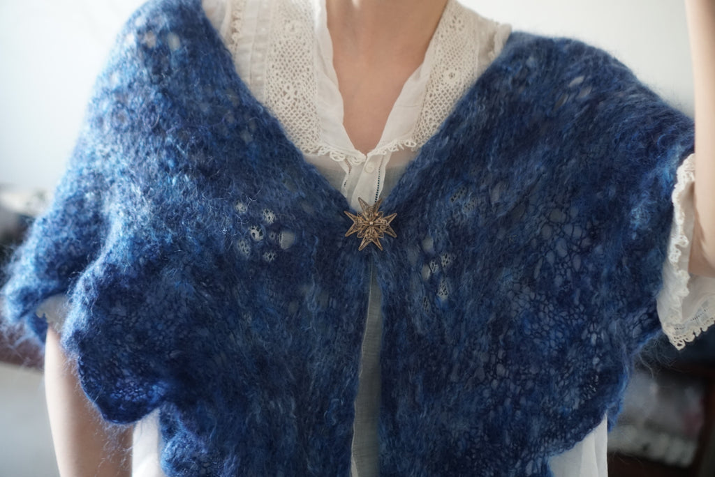 1960's Blue Mohair Cape