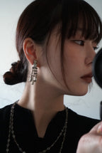 Vintage Glass Chandelier Earrings