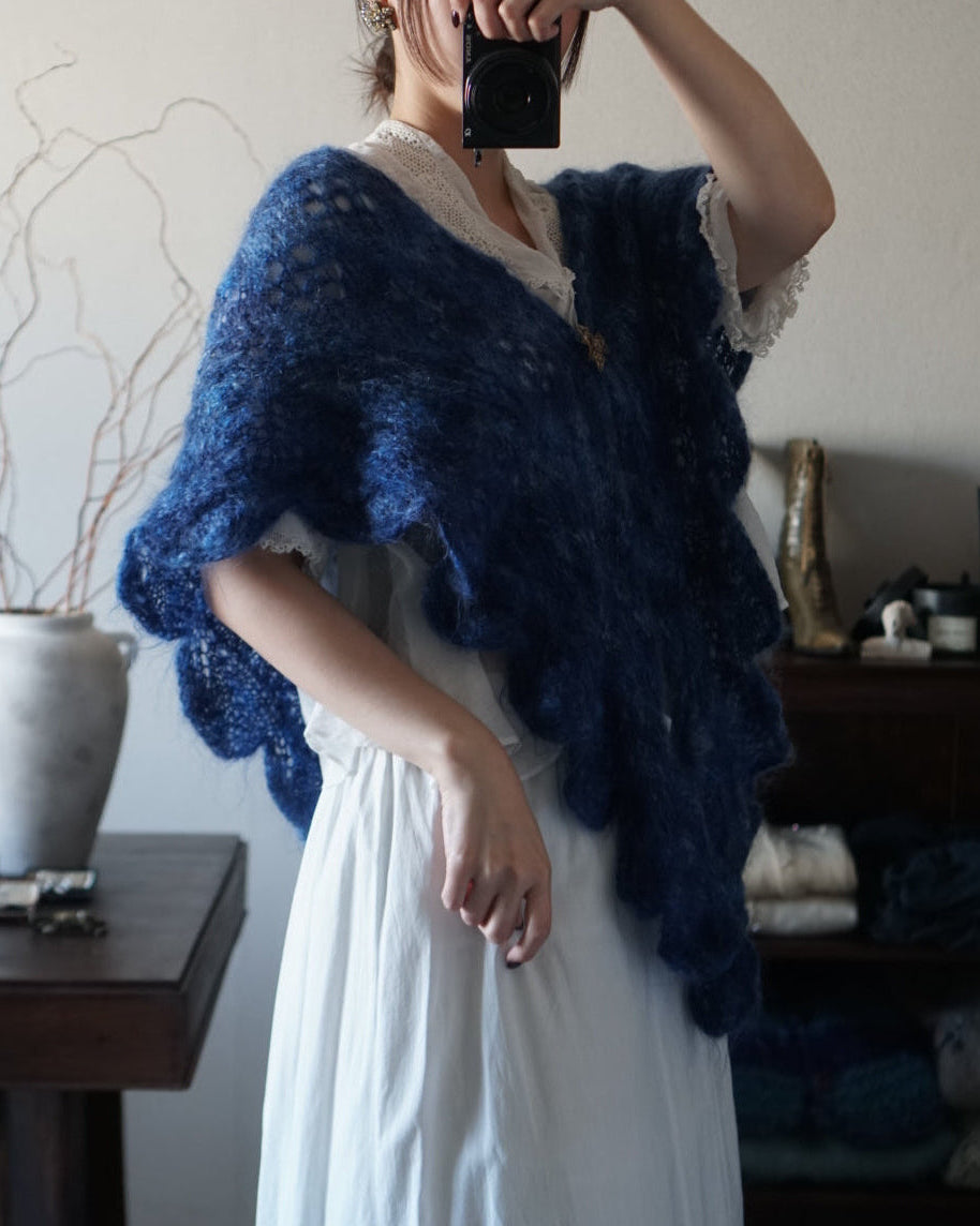 1960's Blue Mohair Cape