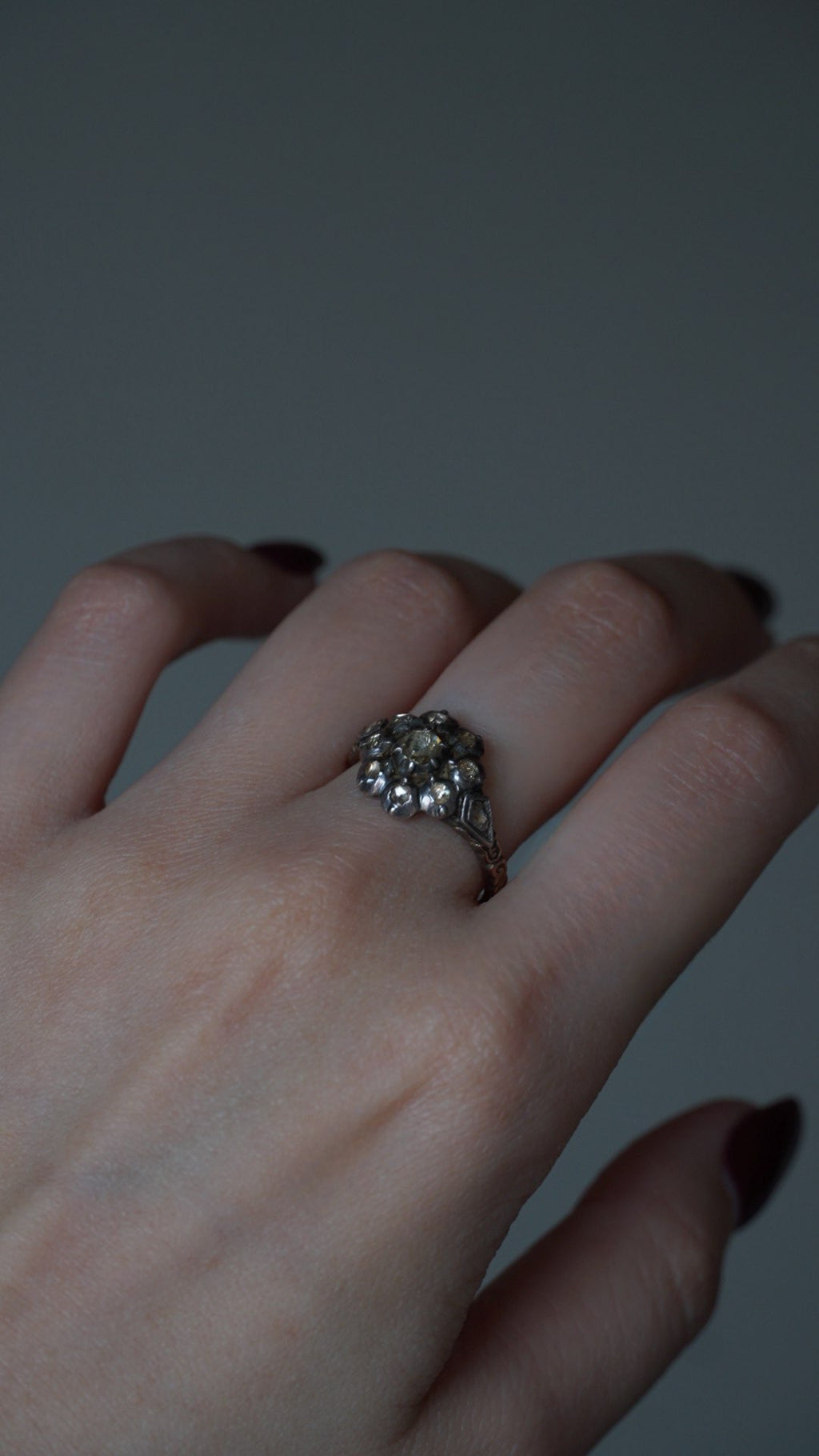 Georgian Dutch Rose-cut Diamond Cluster Ring