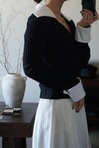 Vintage Big Satin Collar Shirt