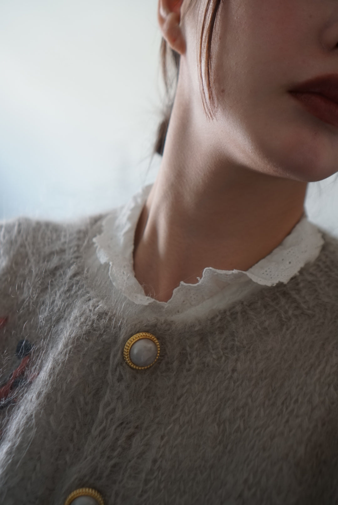 Antique French White Cotton Blouse