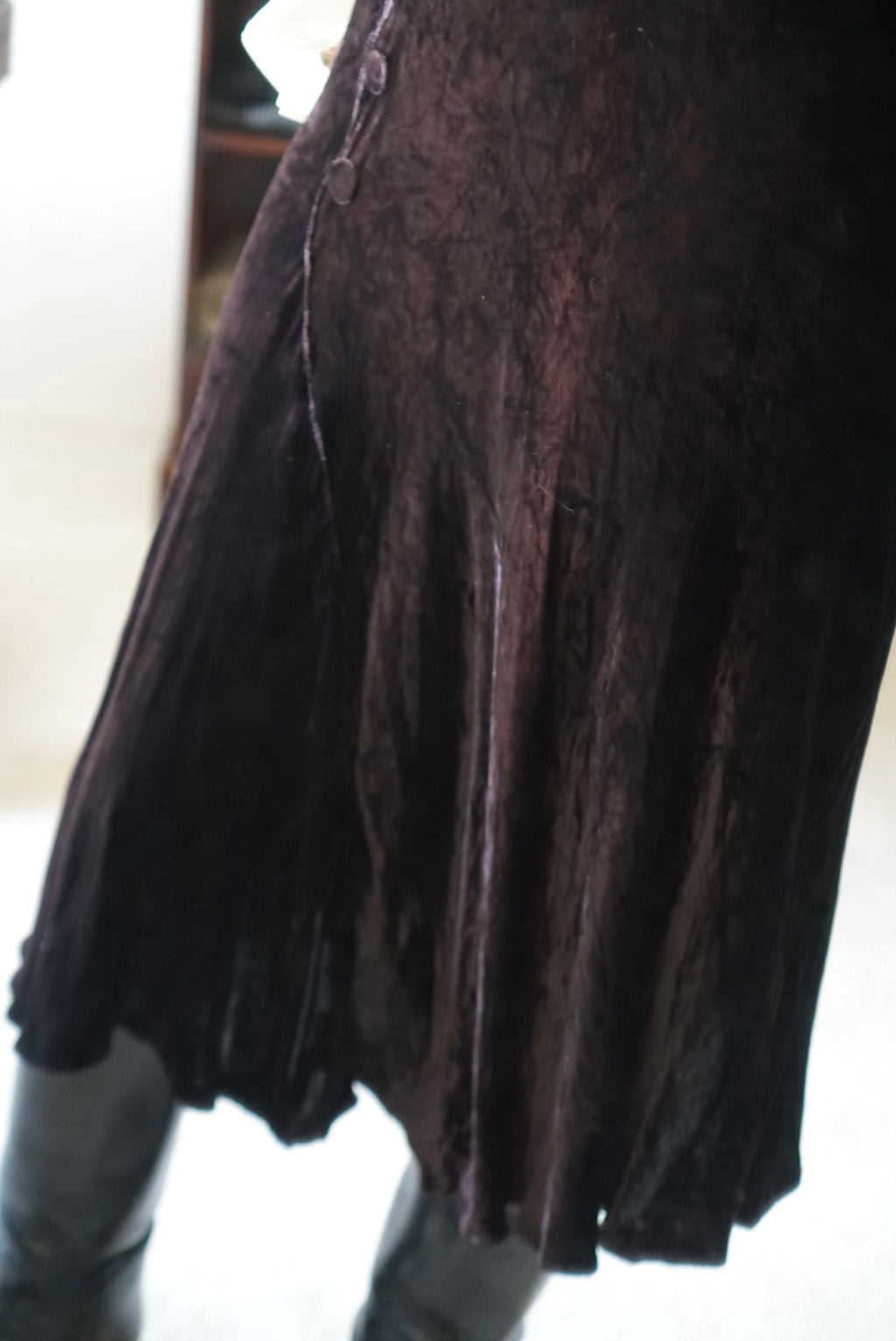 1900's Silk Velvet Tight Skirt