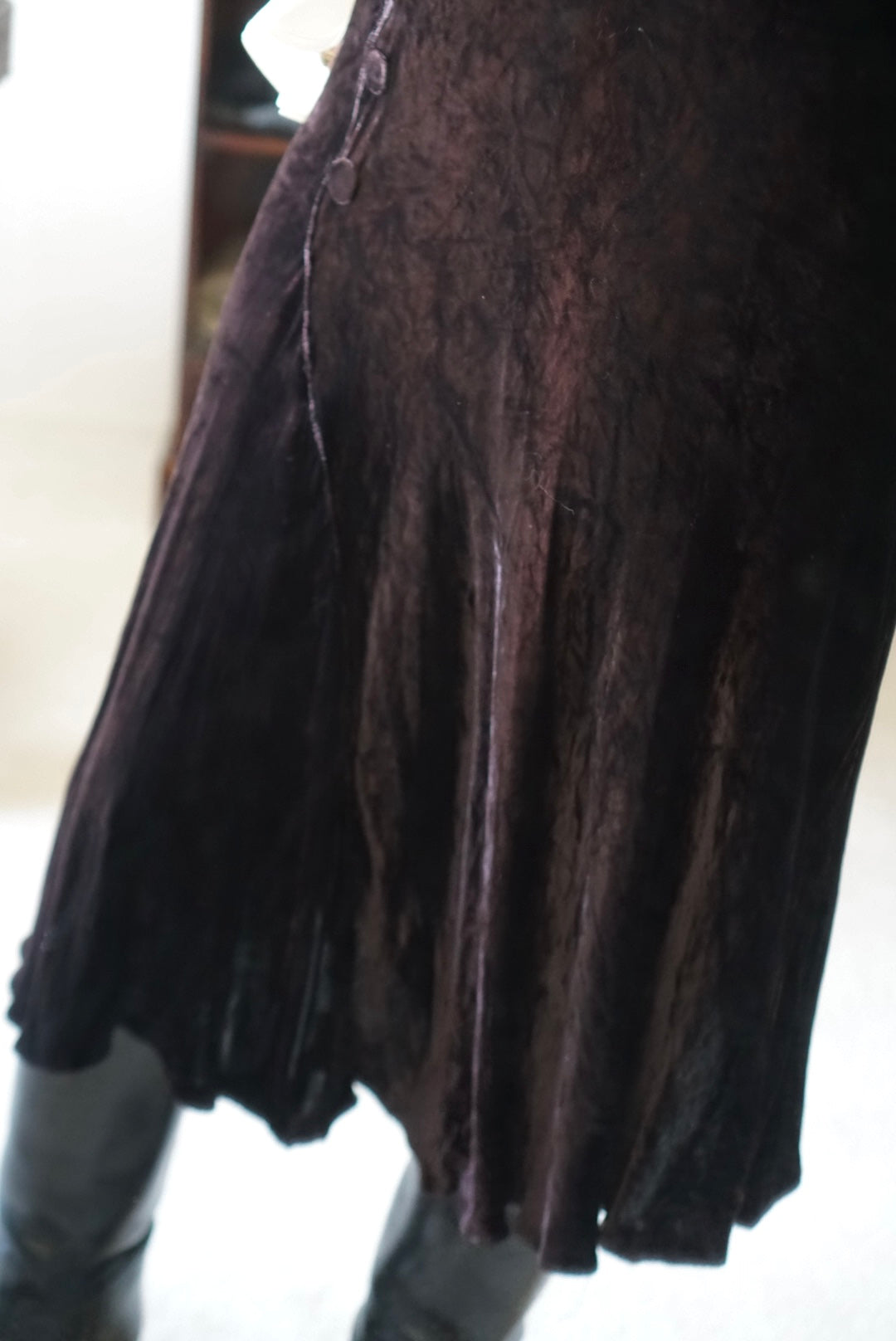1900's Silk Velvet Tight Skirt