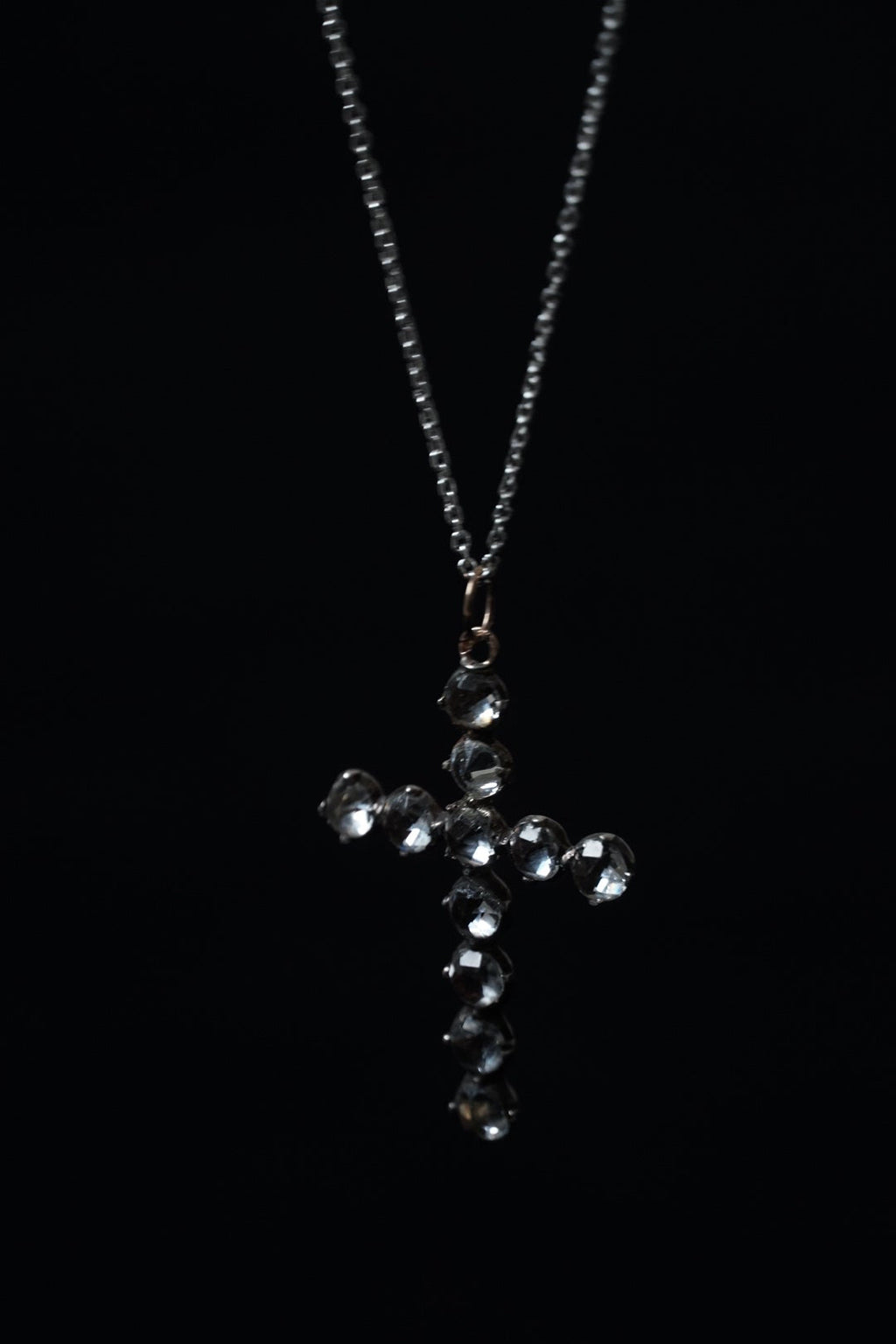 Georgian Paste Glass Cross Pendant Top