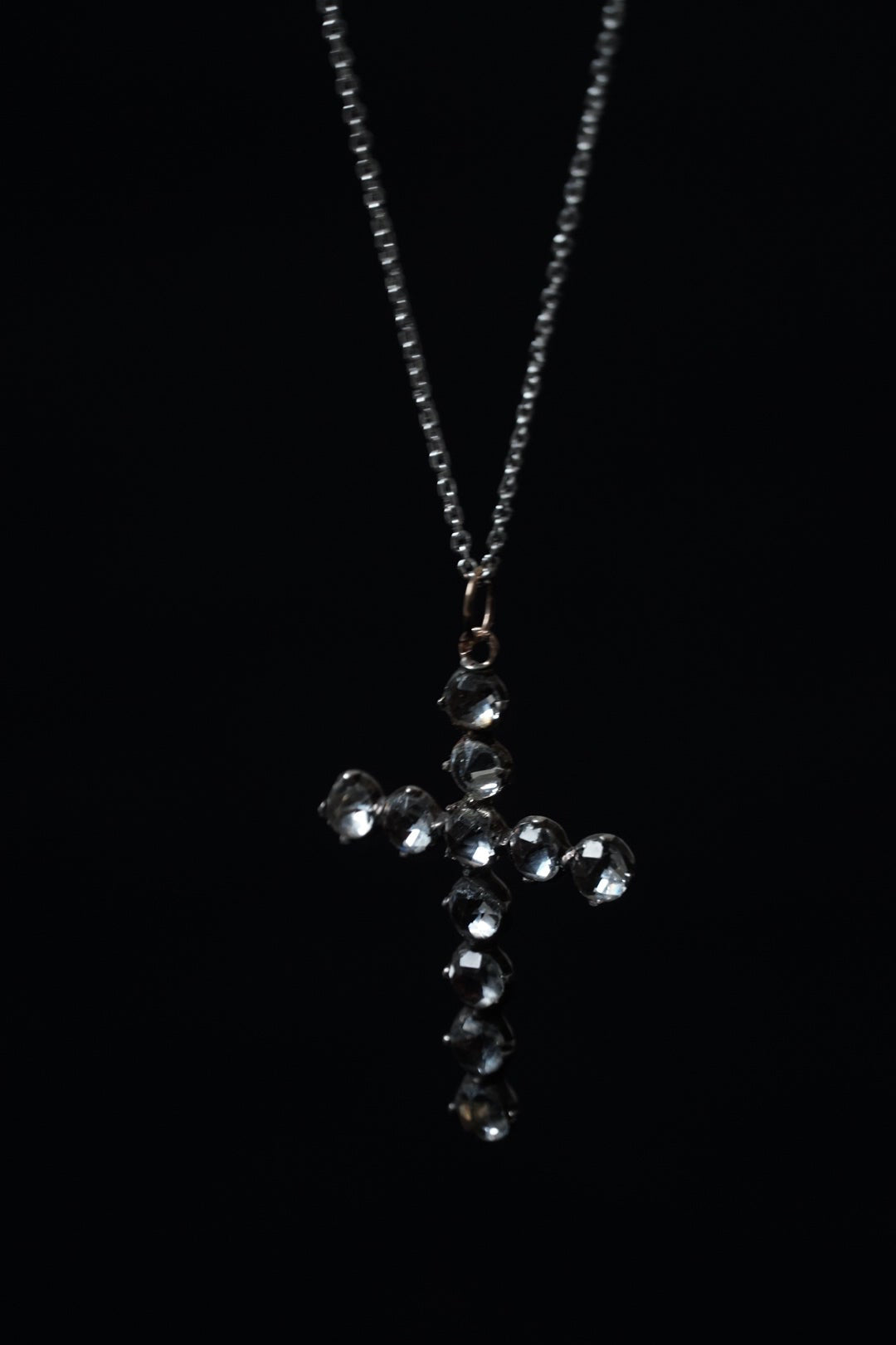 Georgian Paste Glass Cross Pendant Top