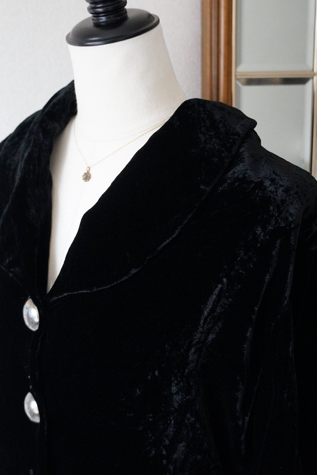 Vintage Black Silk Velvet Jacket