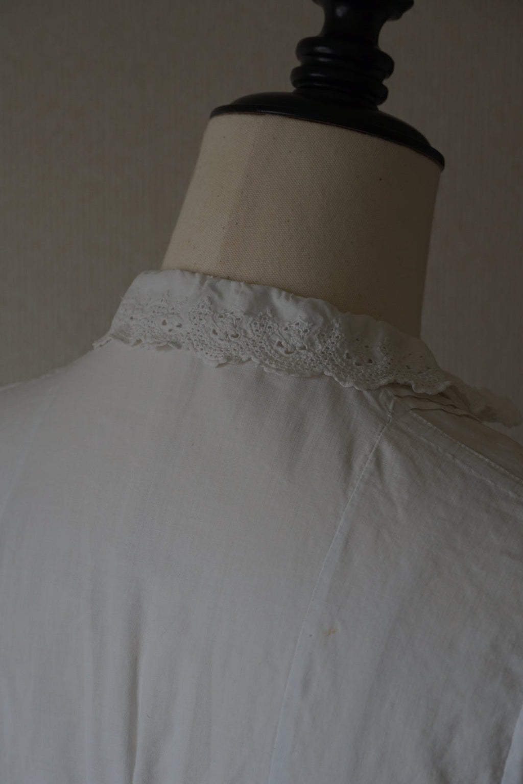 Antique French White Cotton Blouse