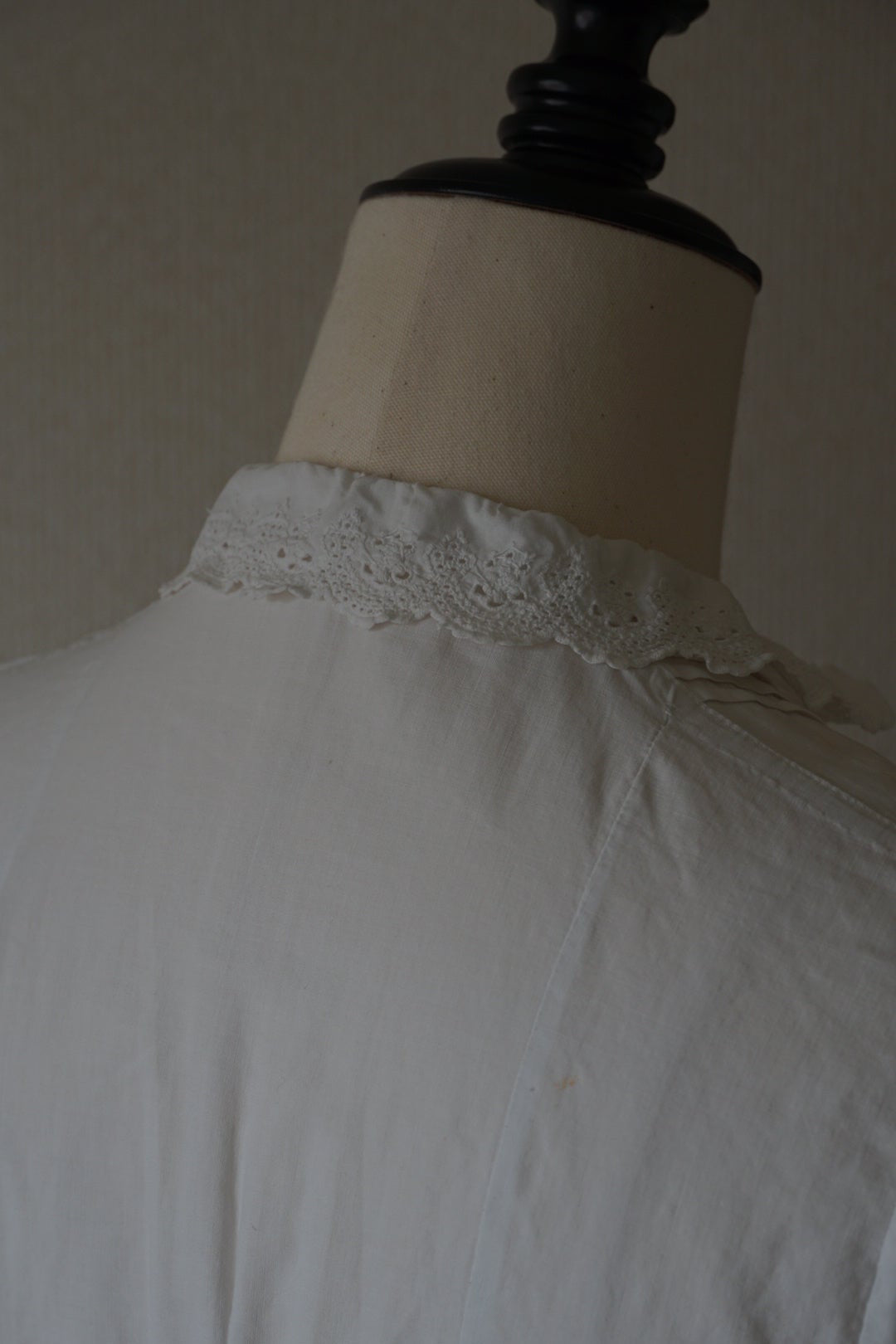 Antique French White Cotton Blouse