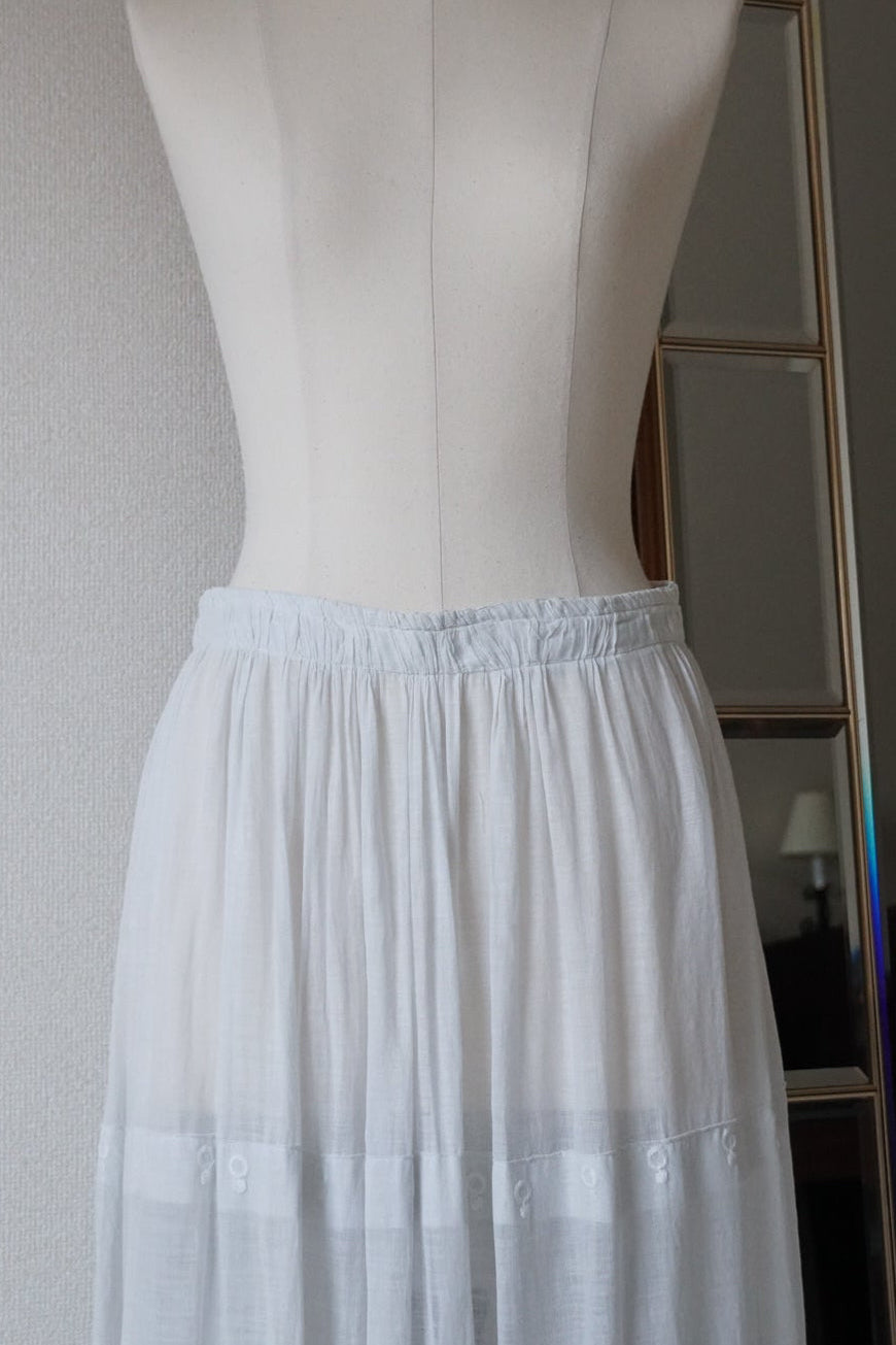 Edwardian Scalloped Embroidery Skirt