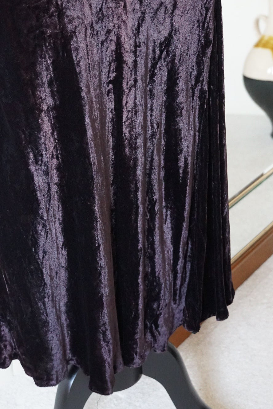 1900's Silk Velvet Tight Skirt