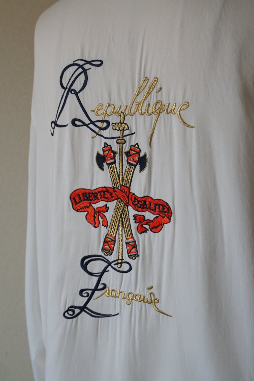Vintage Embroidered White Shirt