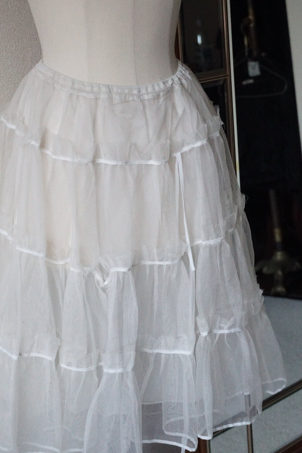 1950's White Tulle Petticoat