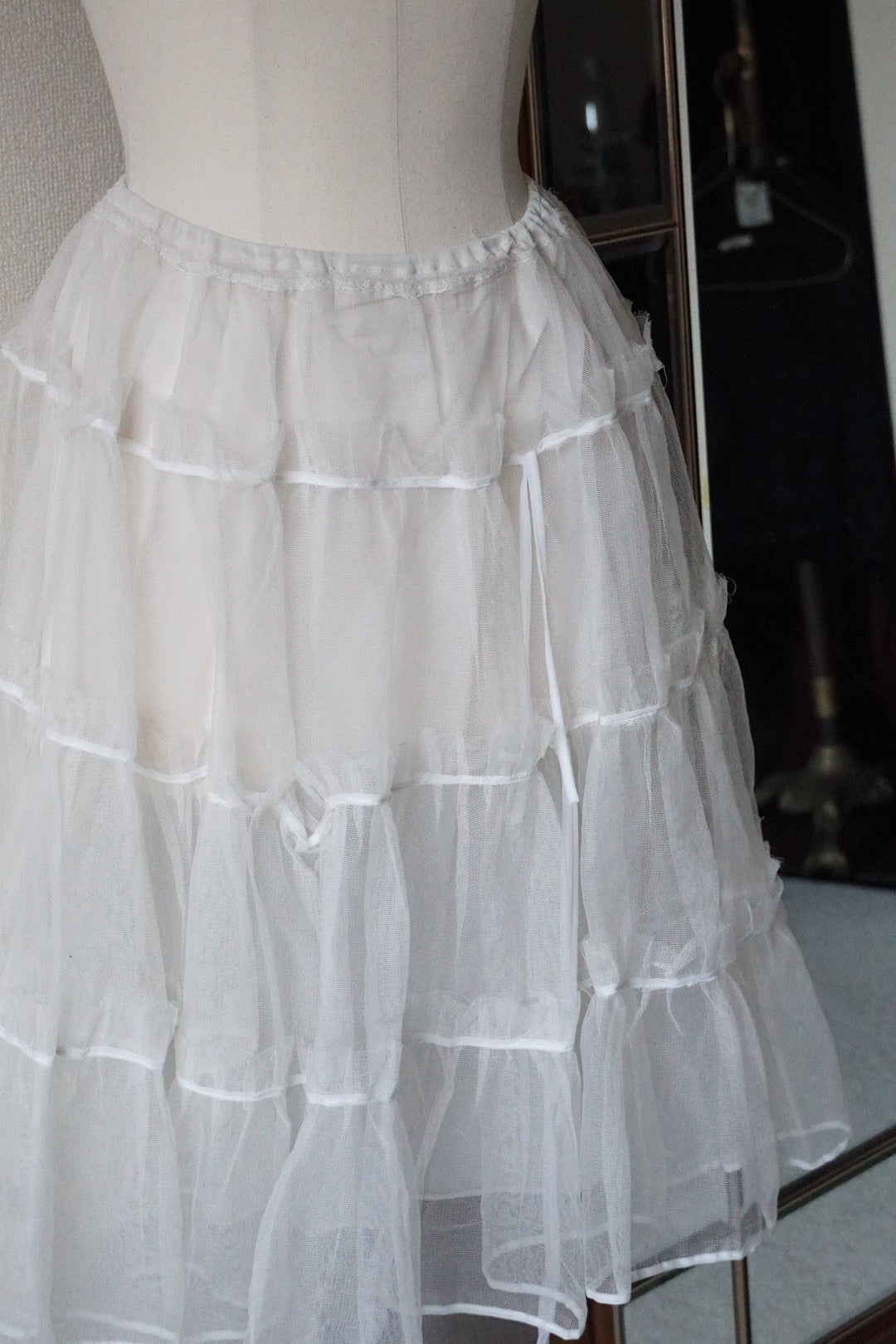 1950's White Tulle Petticoat