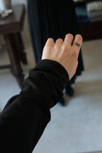 1980's Black High Neck Dress