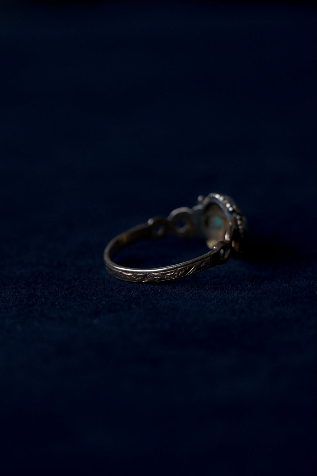 1864-65 Turquoise×Pearl×White Garnet Ring