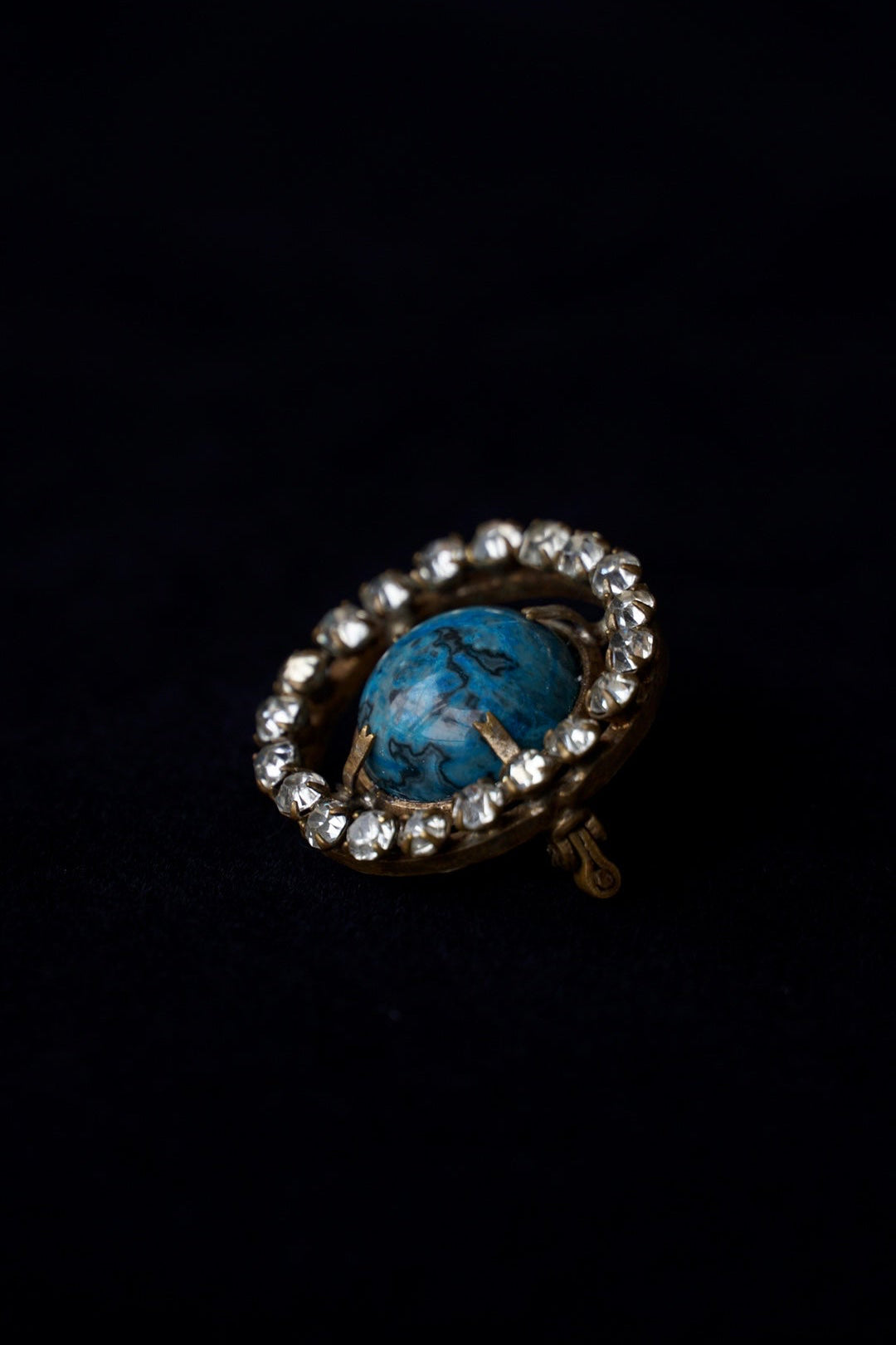 Georgian Blue Stone Pin Brooch