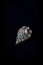 1930's Iris Glass Dress Clip