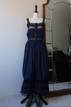 Antique French Black Cotton Dress