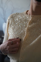 1950's Sequins Wool Cardigan