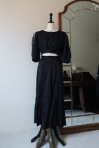 Vintage Black Sheer Blouse