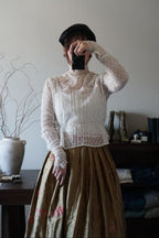 Edwardian High Neck Lace Blouse