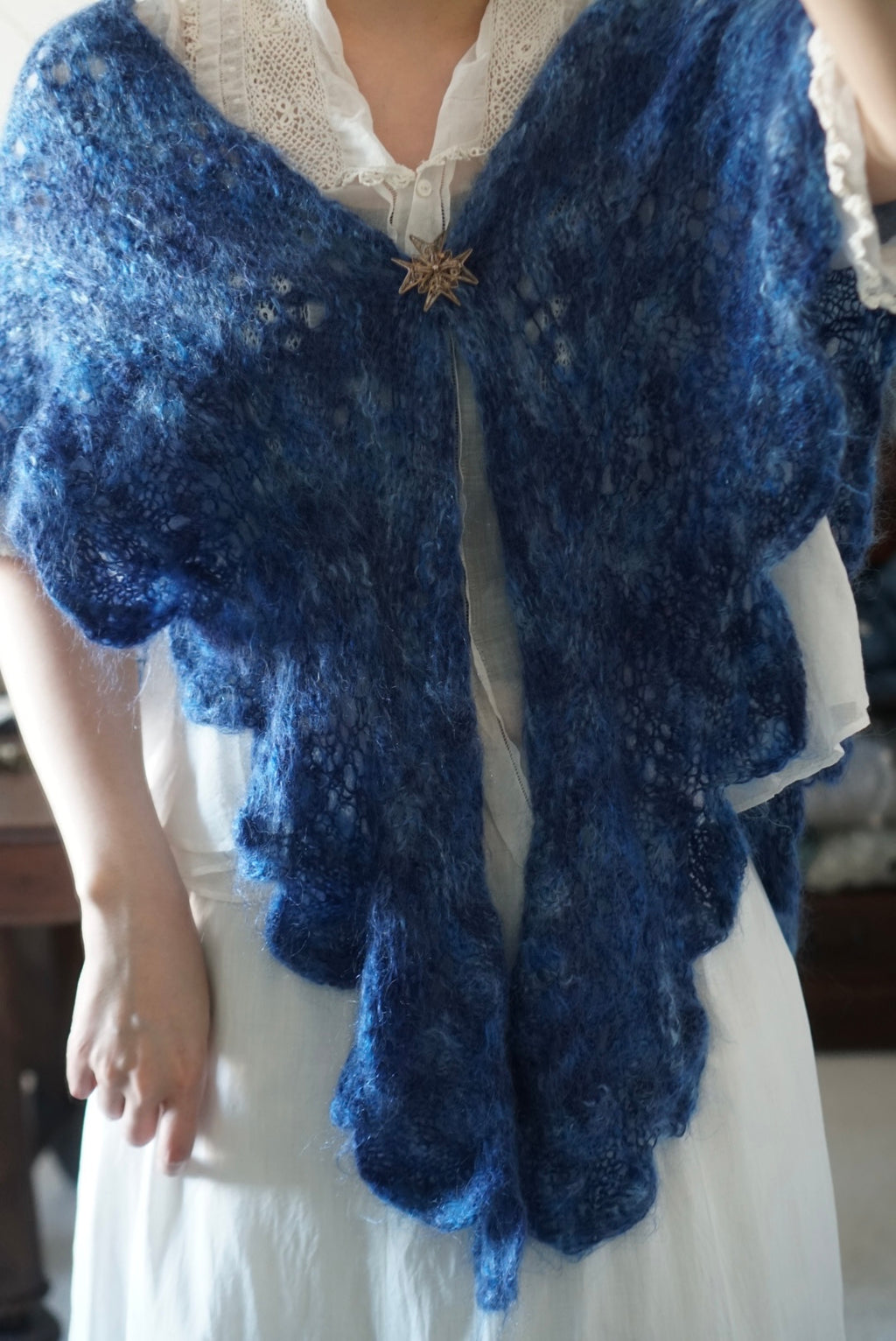1960's Blue Mohair Cape