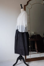 Antique French Handmade Linen Skirt