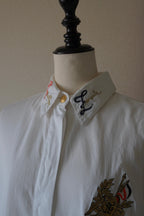 Vintage Embroidered White Shirt