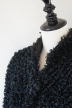 Edwardian Black Wool Short Cape
