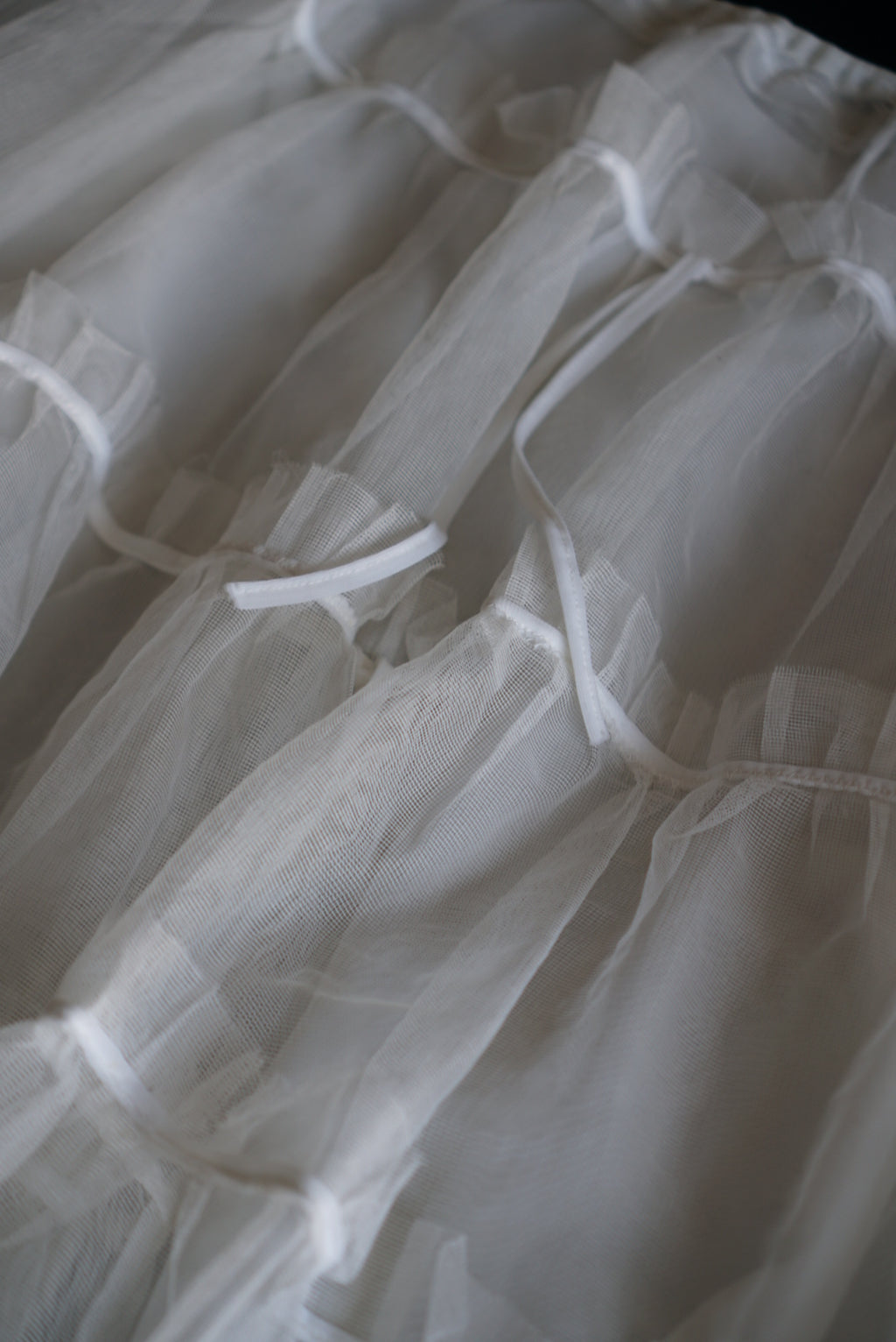 1950's White Tulle Petticoat