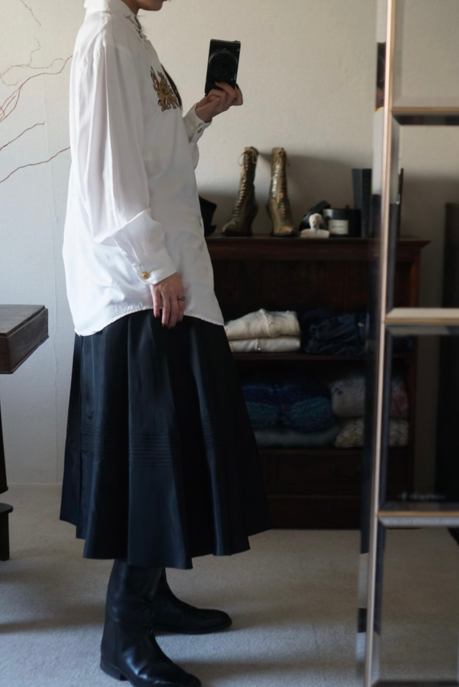 1940's Black A-line Skirt