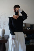 Vintage Big Satin Collar Shirt